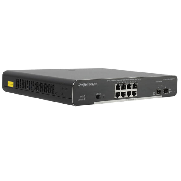 RUIJIE RG-NBS3100-8GT2SFP-P Switch POE 8 puertos Gigabit POE 125w + 2SFP 1Gb capa 2 gestión en nube