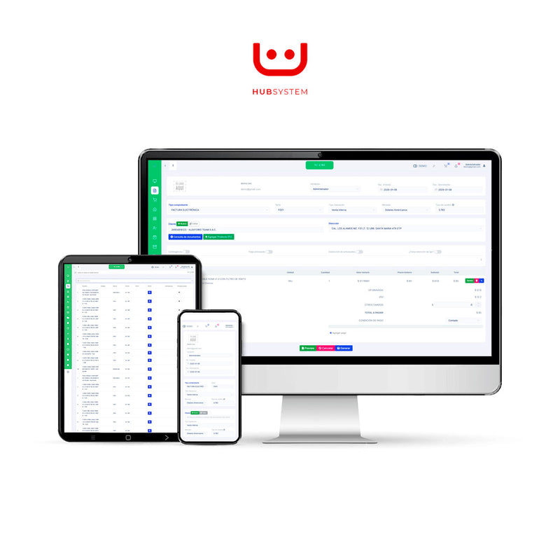 HUB SYSTEM ROPA Y CALZADO Sistema de gestión y facturación electrónica para ropa y calzado. Suscripción Mensual