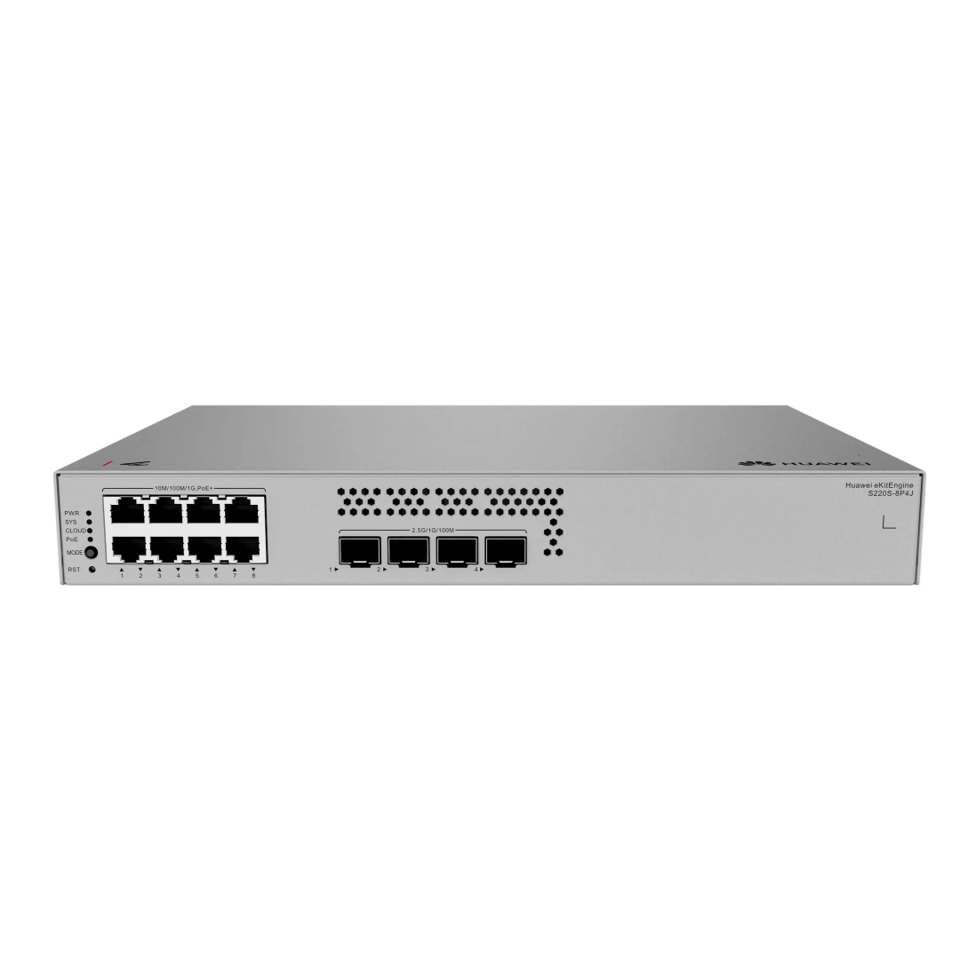 HUAWEI S220S-8P4J Switch Gigabit 8, Puertos PoE 4x 25G SFP