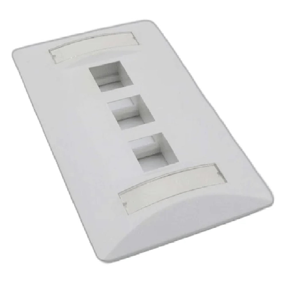 SATRA 0111030301 Faceplate Placa de Pared con Identikit 3 Puntos