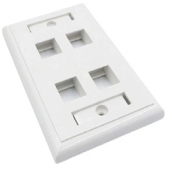 SATRA 111030401 Faceplate placa de pared Identik 4 puntos blanco