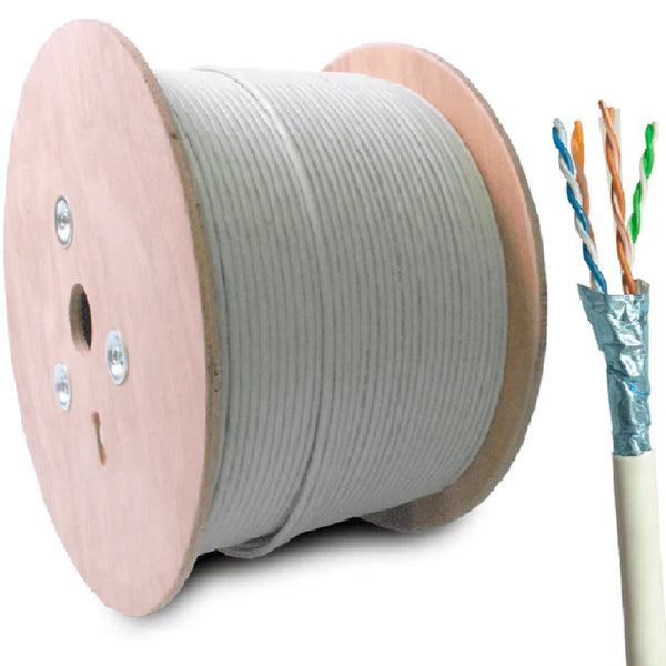 SATRA 0203013001 Cable UTP U/FTP CAT 6A LSZH cobre sólido 23AWG blanco x 305mts