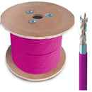 SATRA 0213062124 Cable de red F/UTP CAT6A LSZH-3 23AWG Violeta Bobina 305m