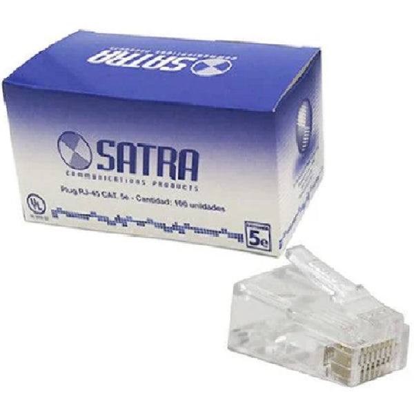 SATRA 101040001 Conector Plug RJ45 CAT 5E x 100unid