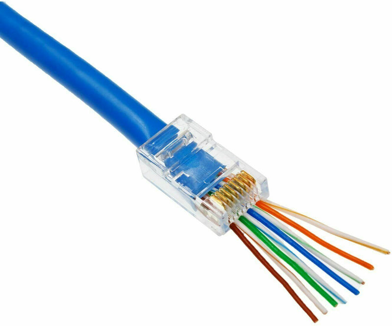 SATRA 102040002 EZ Conector Plug RJ45 CAT 6 con Secuencia de Colores Caja x 100unid