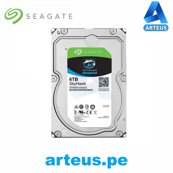 SEAGATE ST6000VX001- DISCO DURO SKYHAWK 6TB - SATA 6.0 GB/S - 5400 RPM - 3.5" - ARTEUS