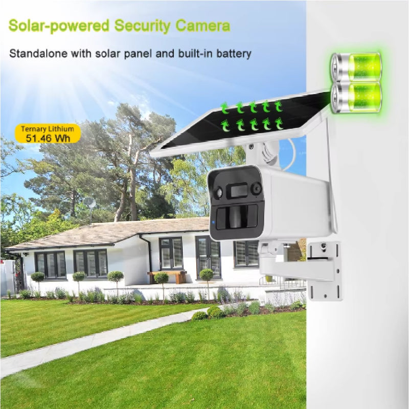 HIKVISION DS-2XS2T41G1-ID/4G Cámara de seguridad Solar 4MP tubo 4G con panel solar