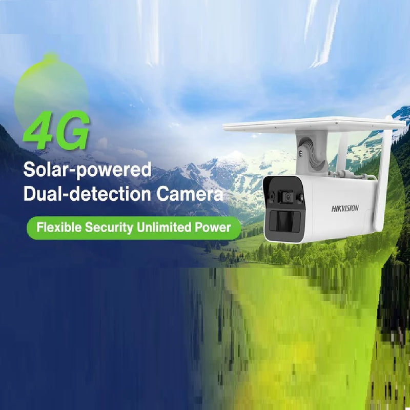 HIKVISION DS-2XS2T41G1-ID/4G Cámara de seguridad Solar 4MP tubo 4G con panel solar