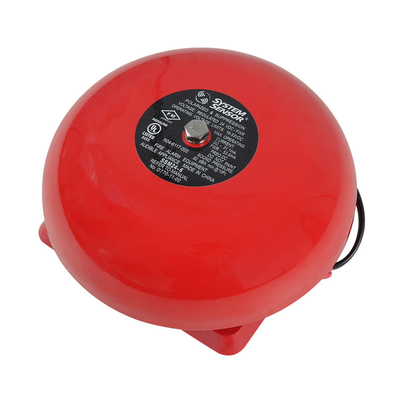 SYSTEM SENSOR SSM24-6 Campana de 6" 24v rojo