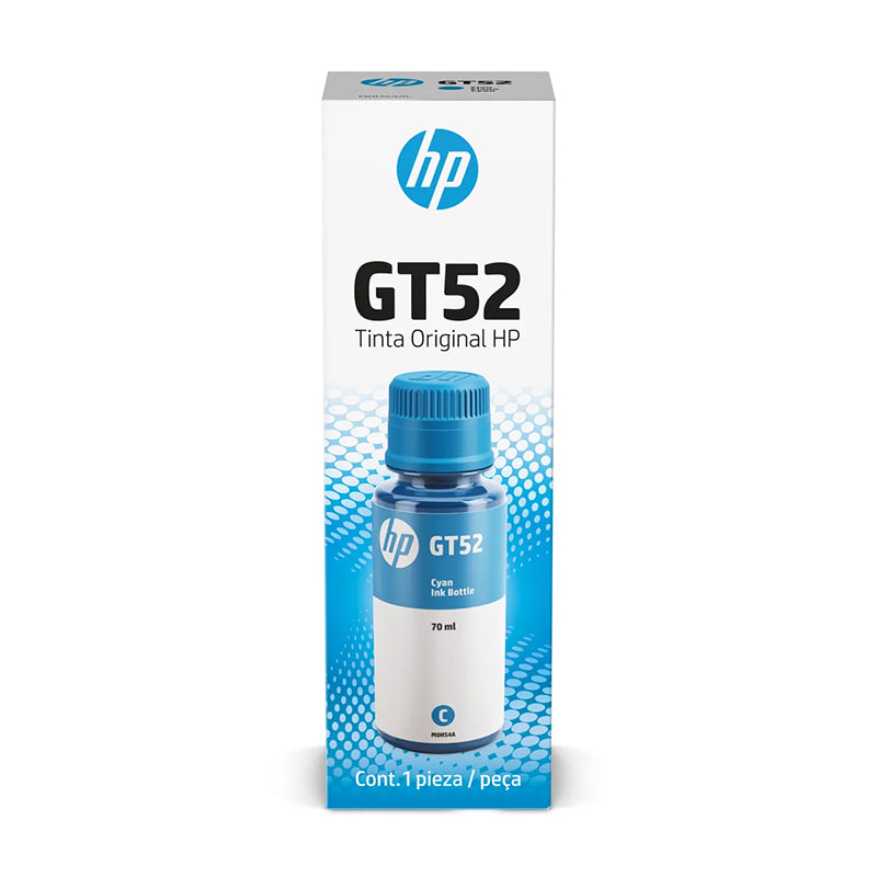 HP M0H54AL GT52 Botella de Tinta Cian 70ml
