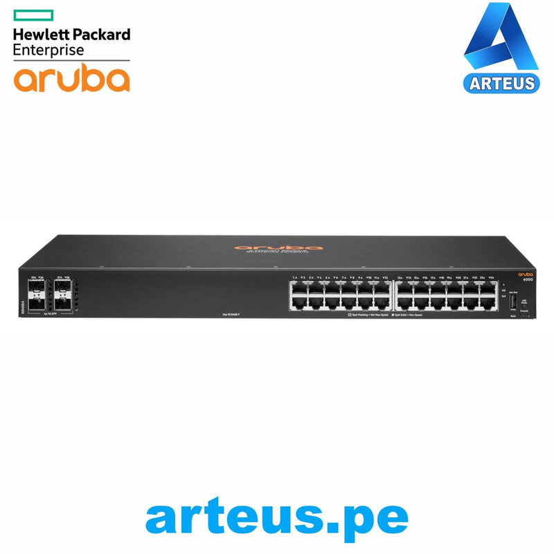 Switch gestionable 24 puertos HPE ARUBA R8N88A conmutador CX6000, Gigabit, 4SFP - ARTEUS