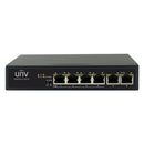 UNIVIEW NSW2010-6T-POE-IN Switch 4 portas POE e 2 portas 10/100 30w metal