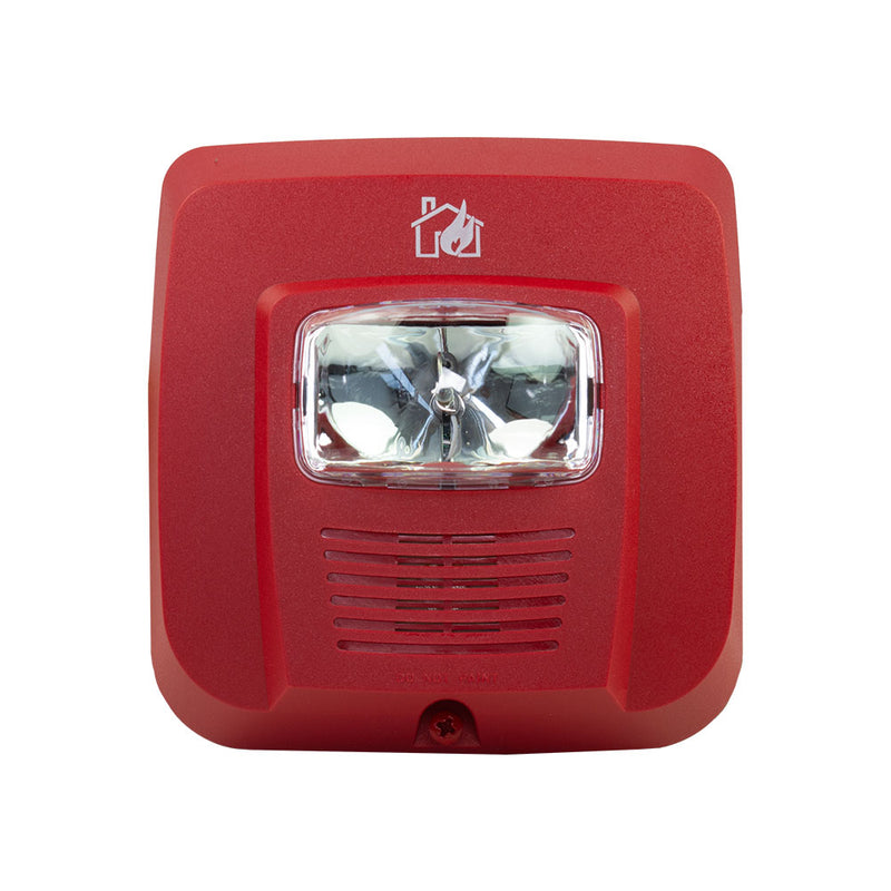 SYSTEM SENSOR SYS-HS Sirena con luz estrobo para pared rojo 24-12v