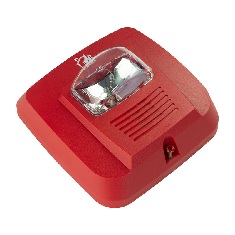 SYSTEM SENSOR SYS-HS Sirena con luz estrobo para pared rojo 24-12v