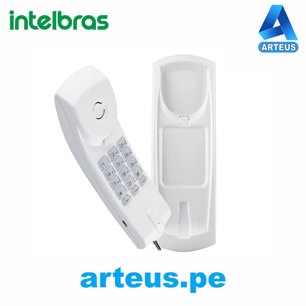 Telefono cableado básico INTELBRAS 4090407 TC20 color gris artico para uso en pared o mesa. Teclado luminoso - ARTEUS