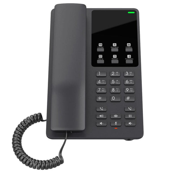 Telefono IP hotelero GRANSTREAM GHP621 2 líneas SIP con 2 cuentas, color negro, con gestion en la nube - ARTEUS