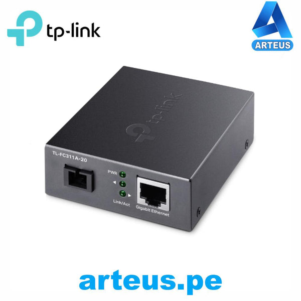 TP-LINK TL-FC311A-20 - Media converter gigabit de fibra SC WDM monomodo 20KM - ARTEUS