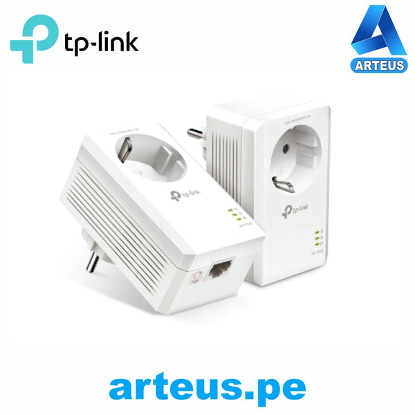 TP-LINK TL-PA7017P - Kit PLC AV1000 powerline gigabit nano adaptadores por linea electrica 1000Mbps tomacorriente integrado - ARTEUS