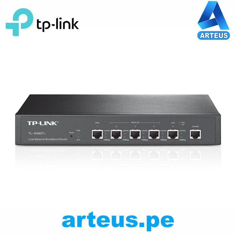 TP-LINK TL-R480T+ Router balanceador de banda ancha 30k sesiones concurrentes 3 puertos WAN/LAN intercambiables - ARTEUS