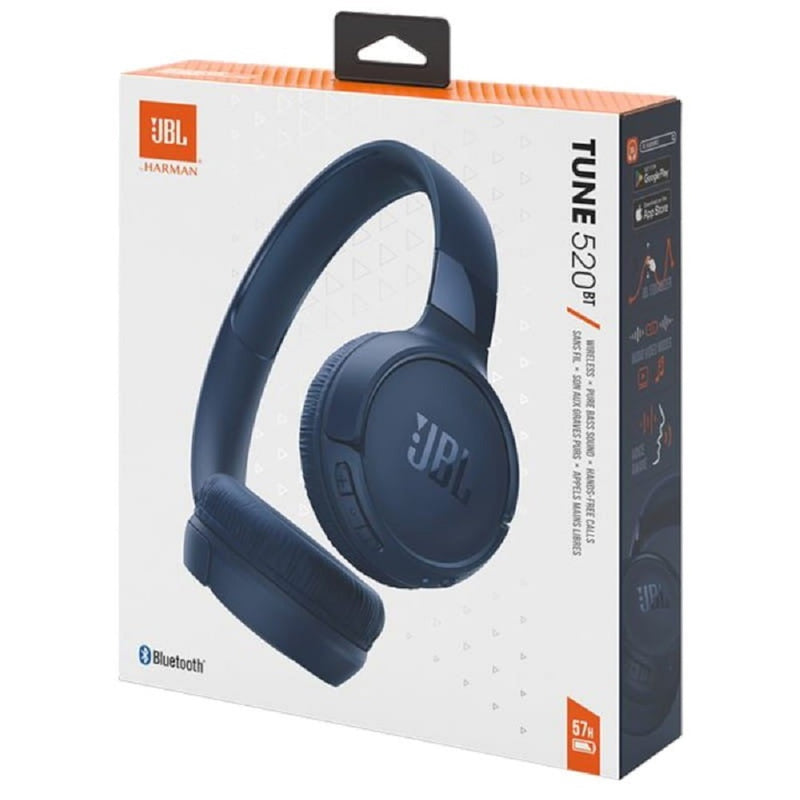 JBL TUNE 520, Audífonos Inalámbricos BT Azul - BLT520BTBLUAM