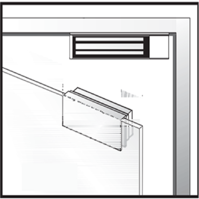 ZKTECO LMB-280U, U bracket for LM-2805 glass door lock 