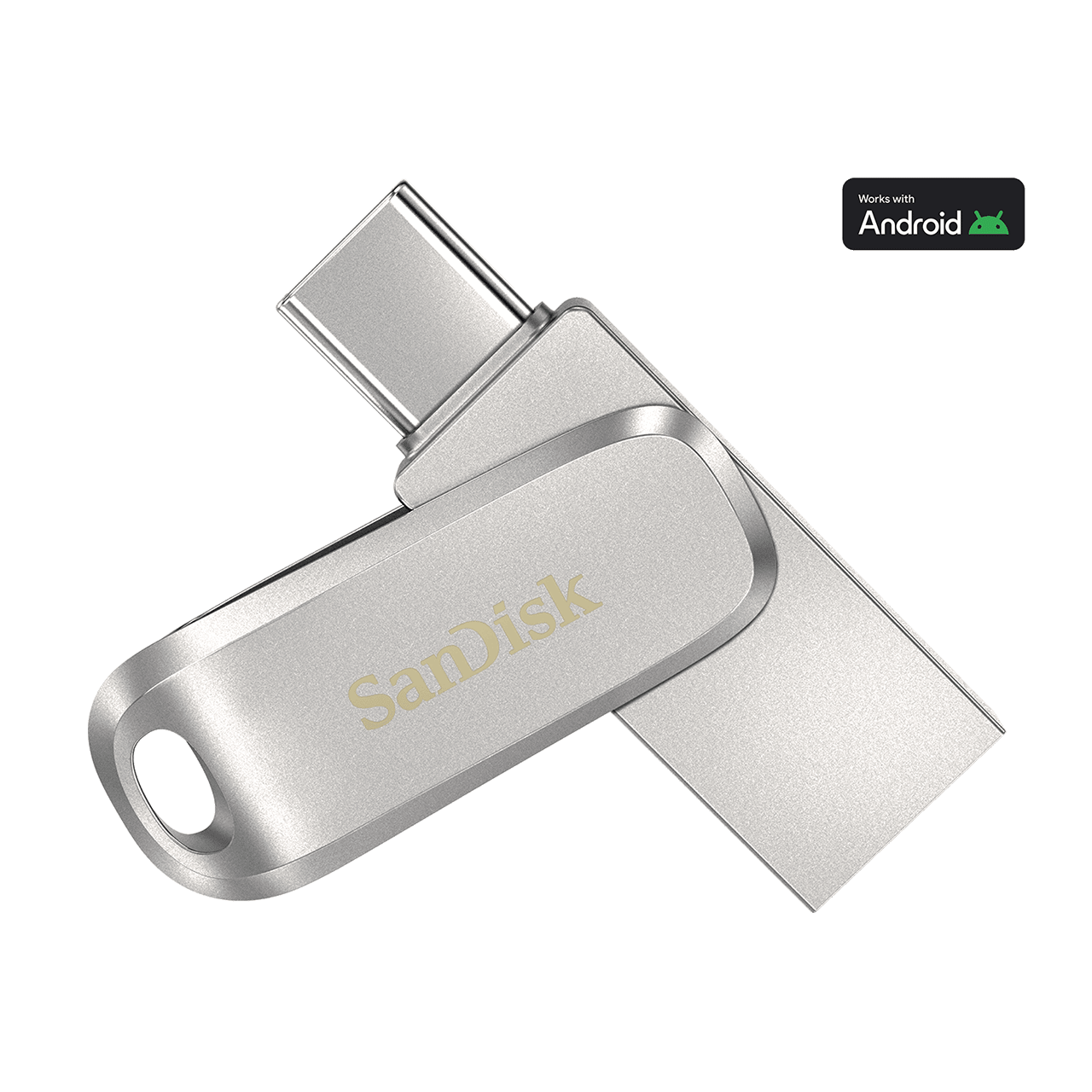 SANDISK SDDDC4-128G-G46 Memoria USB 128GB Ultra Dual Drive Deluxe 2 en 1 Metálica Plateada