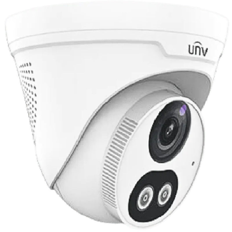 UNIVIEW IPC3614LE-ADF28KC-WL, Cámara de Seguridad IP POE 4MP 2K 2.8mm IR 30m WDR IP67 Mic Parlante MicroSD COLORHUNTER