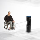 Barreira de pedestres bidirecional de vidro temperado de alto fluxo ZKTECO SBT2000S. Leitor de citações e painel