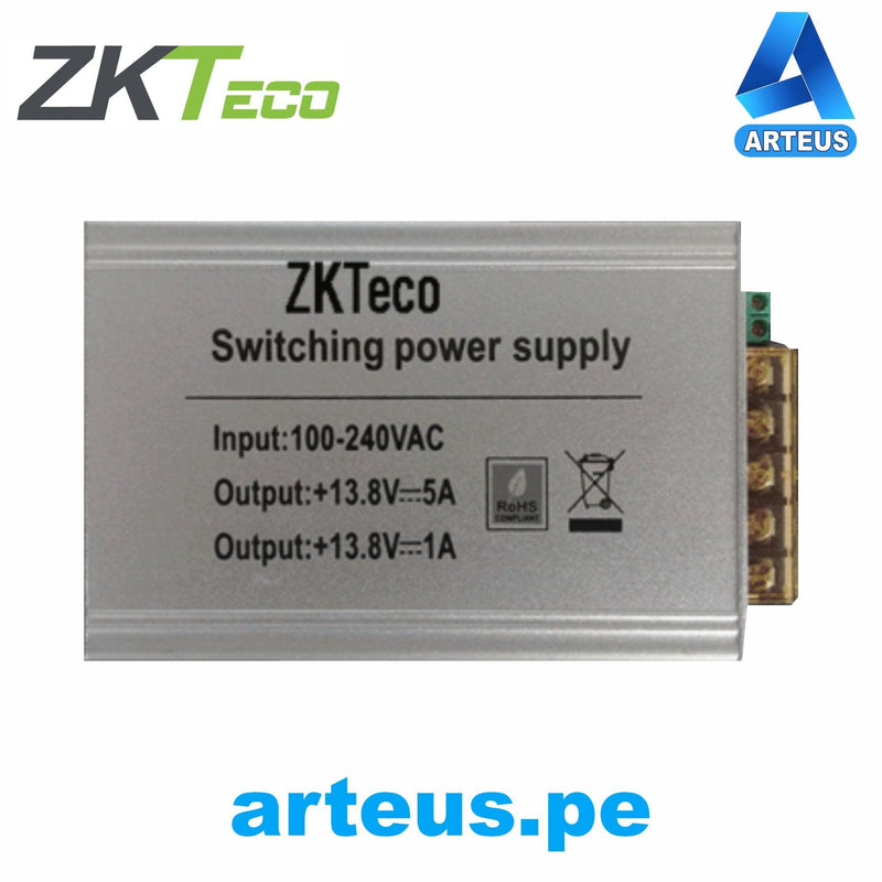 ZKTECO TPM005B, Fuente de poder zkteco 12v3a salida dual 1.5a - ARTEUS