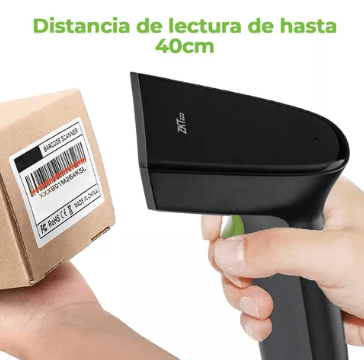 ZKTECO ZKB101S, Lector escáner digital de códigos de barra pistola de mano con conexión USB cableado. Lectura 1d. Accesorio para facturación electrónica pos - ARTEUS