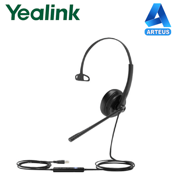 Auricular mono profesional YEALINK UH34 Mono Audifonos con conexion USB para PC y telefonos IP ideal para uso intensivo - ARTEUS