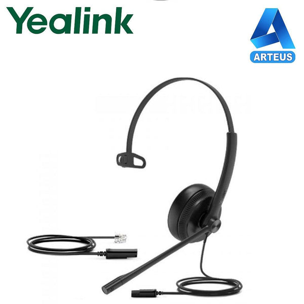 Auricular mono profesional YEALINK YHS-34 MONO Audifono con conexion QD y cable RJ, diseño ultraligero. Ideal para oficinas y comunicaciones IP - ARTEUS