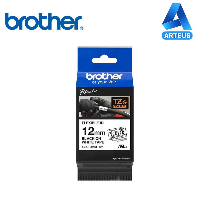 BROTHER TZEFX-231 - CINTA FLEX BLANCO 12MM (TZEFX-231) - ARTEUS