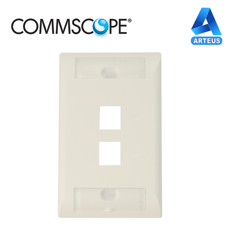 COMMSCOPE 0-2111037-1, Placa de pared 2 puertos | beige | etiqueta - ARTEUS
