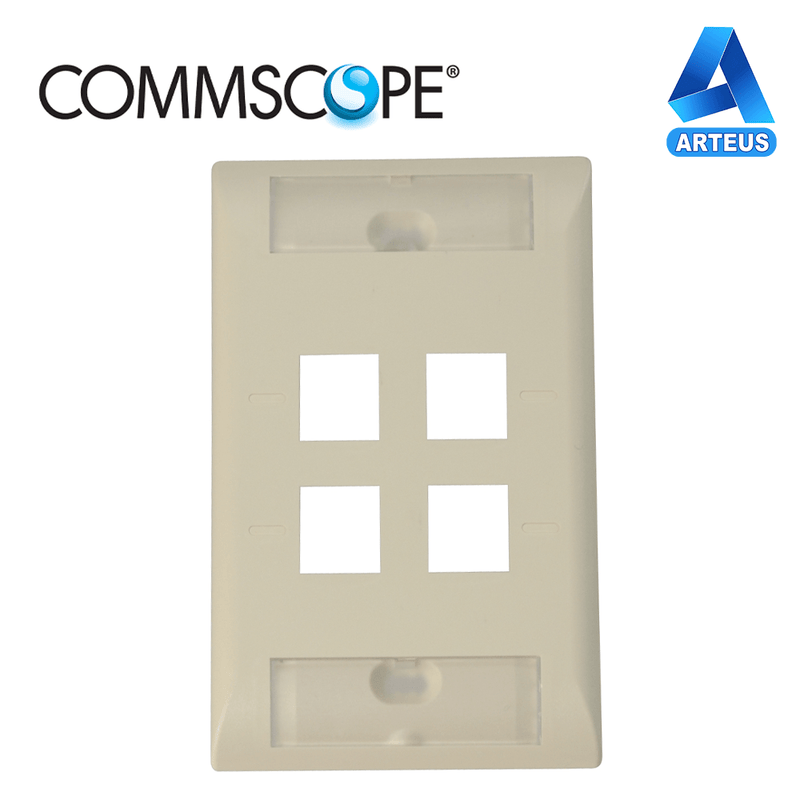 COMMSCOPE 0-2111039-1, Placa de pared 4 puertos | beige | etiqueta - ARTEUS