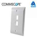 COMMSCOPE 1-2111022-3, Placa de pared 2 puertos | blanco | simple - ARTEUS
