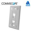 COMMSCOPE 1375155-3, Placa de pared angulado 2 puertos - ARTEUS