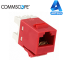 COMMSCOPE 1375191-7, Jack sl modular rj-45 cat.5e | rojo - ARTEUS