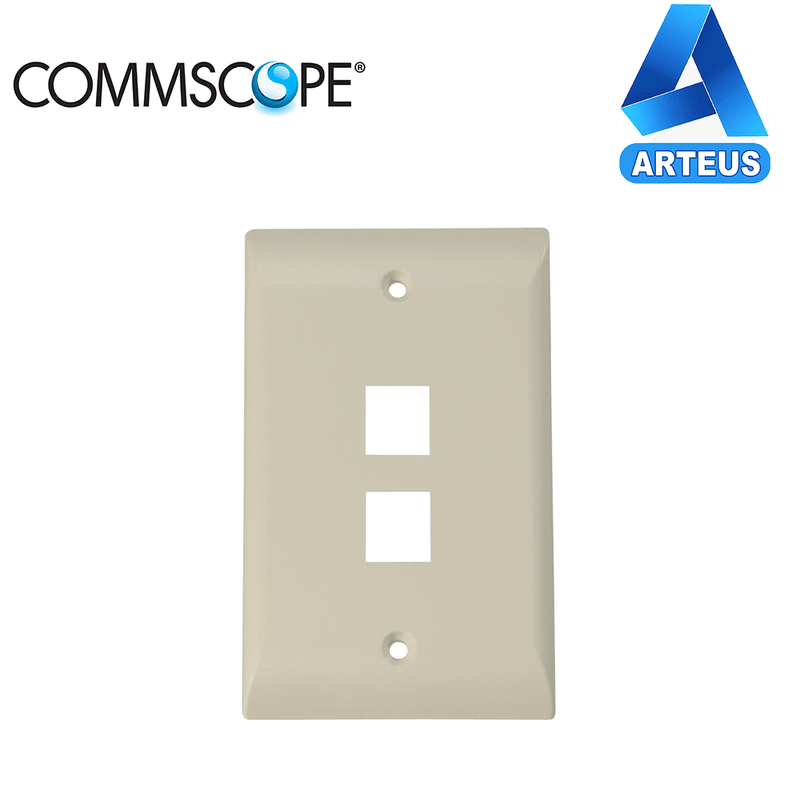 COMMSCOPE 2111022-1, Placa de pared 2 puertos | beige | simple - ARTEUS