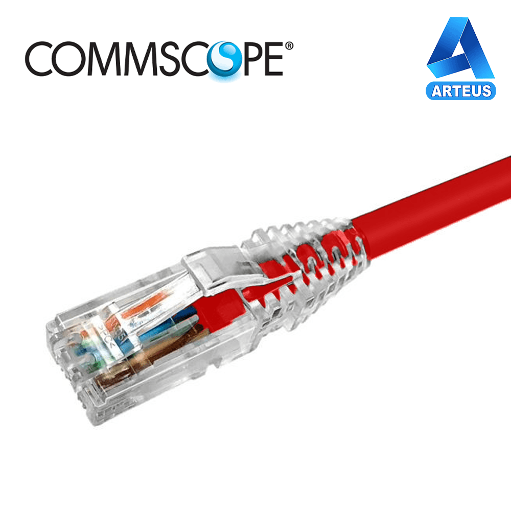 COMMSCOPE NPC06UVDB-RD010F, Patch cord cat 6 - u/utp 24 awg |3 mtrs| rojo - ARTEUS