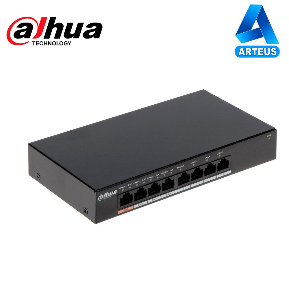 Switch Dahua de 8 puertos Gigabit no administrable, carcasa metálica, color negro