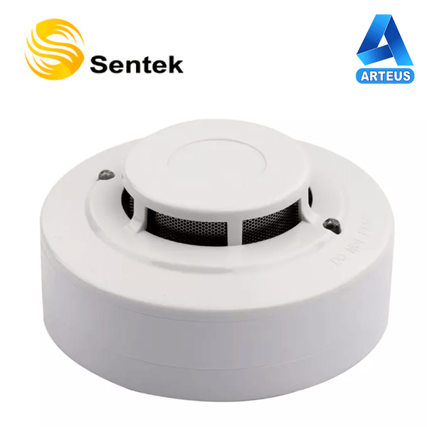Detector de humo fotoelectrico 2 hilos SENTEK SD119-2 sensor convencional 12v - 24v incluye base - ARTEUS