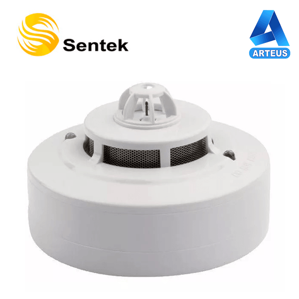 Detector de humo fotoelectrico y de temperatura SENTEK SD119-4H-12 sensor convencional 4 hilos incluye base - ARTEUS