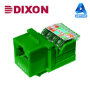 DIXON KJ7-CE-US/GNN, Jack rj45 cat.5e | verde | a presión - ARTEUS