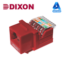 DIXON KJ7-CE-US/RDN, Jack rj45 cat.5e | rojo | a presión - ARTEUS
