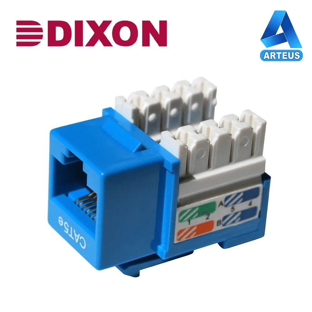 DIXON KJ8-CE-US/BLN Jack RJ45 Cat 5e azul de poncheo