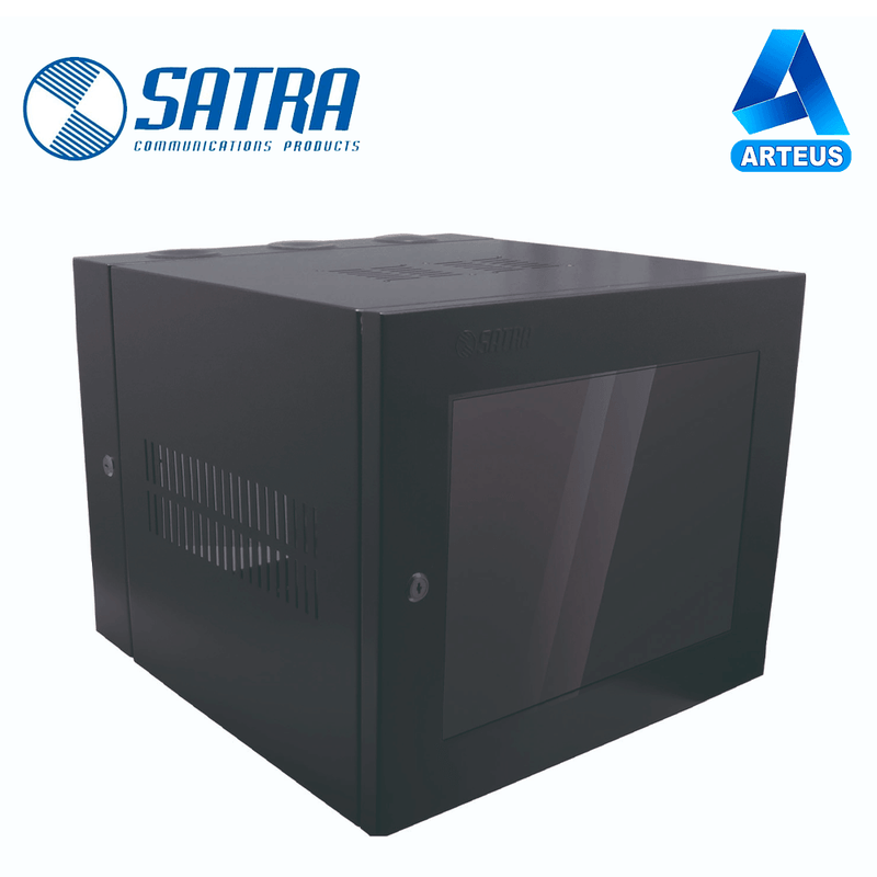 Gabinete de pared 12ru SATRA 1102120001 puerta de acrilico 60X53X53 cm - ARTEUS