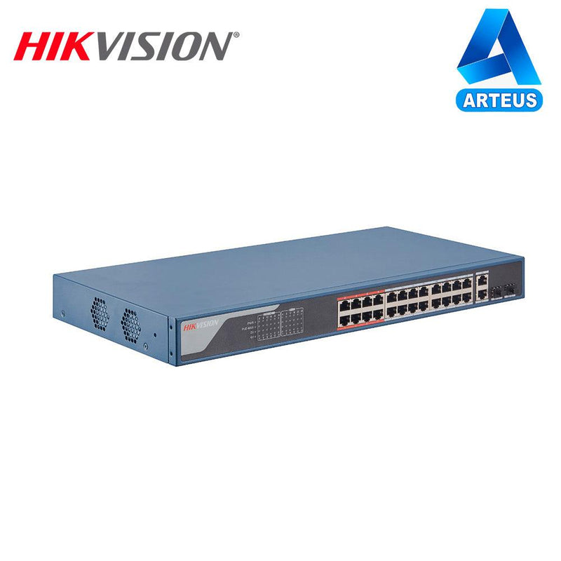 HIKVISION DS-3E1326P-EI - CONMUTADOR POE INTELIGENTE FAST ETHERNET DE 24 PUERTOS - ARTEUS