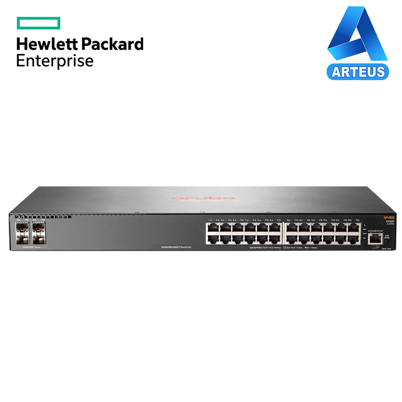 HPE ARUBA JL253A - Switch HPE Aruba 2930F, 24 PUERTOS RJ-45 GbE, 4 SFP+ 1/10GbE. - ARTEUS