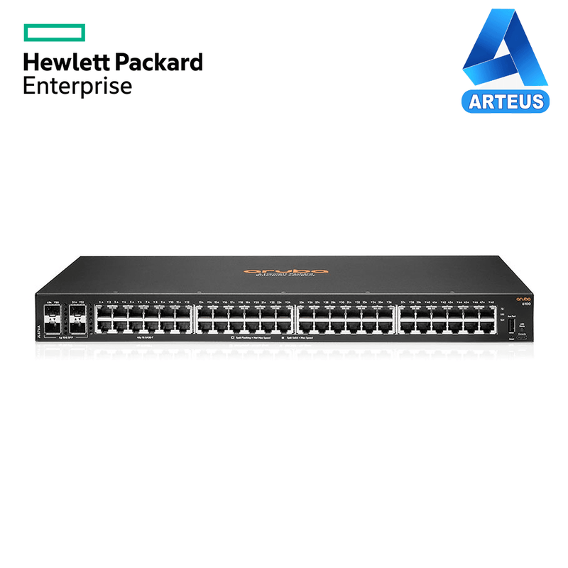 HPE ARUBA JL676A - SWITCH ADMINISTRABLE HP ARUBA 6100 48G 4 SFP+ CAPA 2 ( JL676A ) - ARTEUS